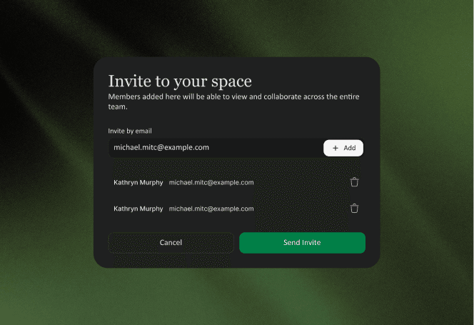 Collaborate with your team on cases, share access, and keep work organised in one place