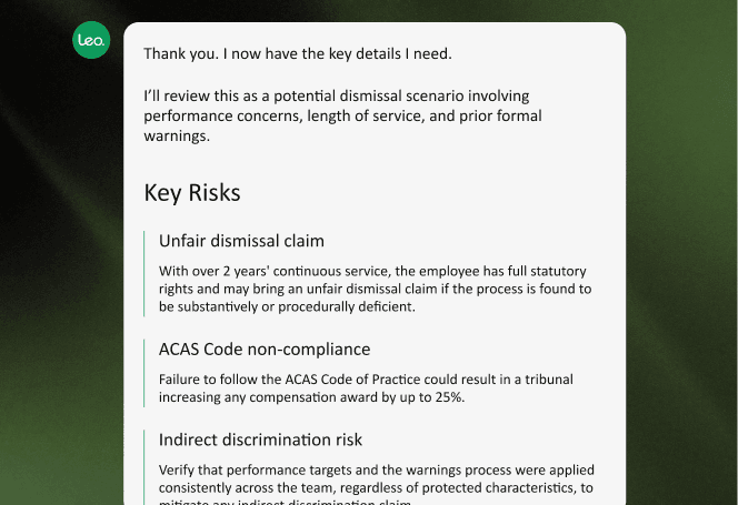 Receive structured legal guidance with clear risks, next steps, and practical recommendations